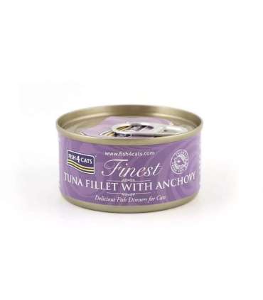 FISH4CATS Tuna fillet with anchovy - wet cat food - 70g