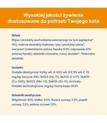 PURINA Cat Chow Lamb, Green Beans - wet cat food - 10x85 g