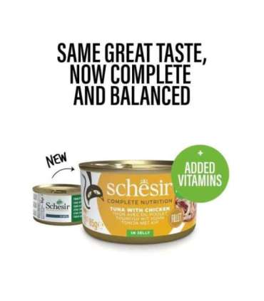 SCHESIR Tuna with chicken in jelly - wet cat food - 85g
