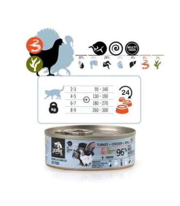3COTY Turkey with chicken and krill Senior - wet cat food - 80g
