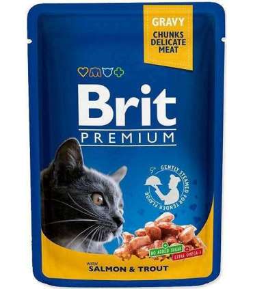 BRIT Cat Pouches Family Plate - wet cat food - 12 x 100g