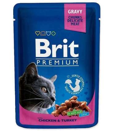 BRIT Cat Pouches Family Plate - wet cat food - 12 x 100g