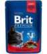BRIT Cat Pouches Family Plate - wet cat food - 12 x 100g