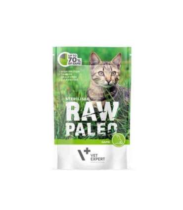 RAW PALEO Adult Cat Sterilised Game - wet cat food - 100 g