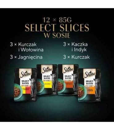Sheba Selection in Sauce Juicy Flavours 12 x 85 g