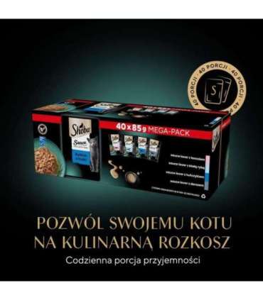 SHEBA Sauce Collection Fish flavors collection - wet cat food - 40x85 g