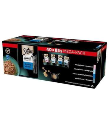SHEBA Sauce Collection Fish flavors collection - wet cat food - 40x85 g