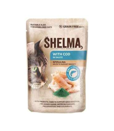 SHELMA with cod in sauce - wet cat food - 85g