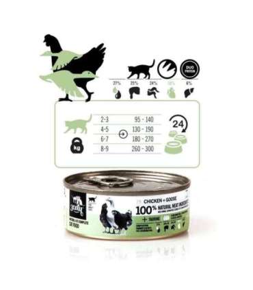 3COTY Chicken with goose - wet cat food - 80g