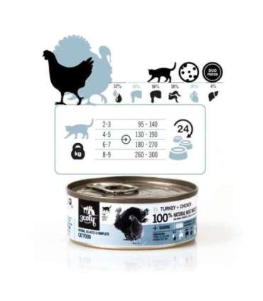 3COTY Turkey with chicken - wet cat food - 80g