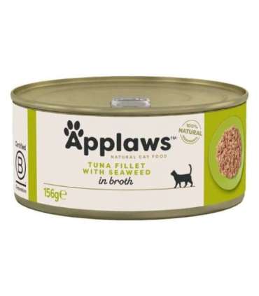 APPLAWS Tuna fillet with seaweed in broth - wet cat food - 156g