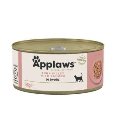 APPLAWS Tuna fillet with salmon in broth - wet cat food - 156g