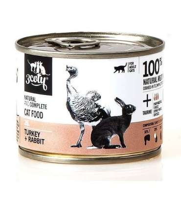 3COTY 26. Turkey and rabbit - wet cat food - 180g