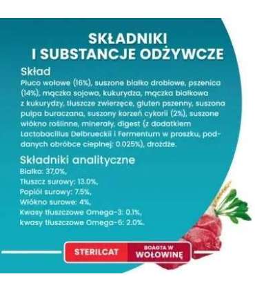 PURINA One Sterilcat Wołowina - dry cat food - 9,75kg