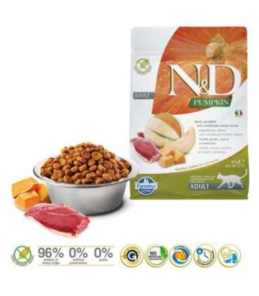 FARMINA N&D Pumpkin Cat Duck and Cantaloupe Melon Adult - dry cat food - 300 g