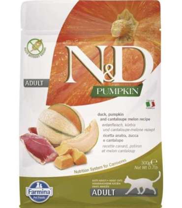 FARMINA N&D Pumpkin Cat Duck and Cantaloupe Melon Adult - dry cat food - 300 g