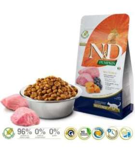 FARMINA N&D Pumpkin Cat Lamb and Blueberry Neutered Adult - dry cat food - 1.5 kg