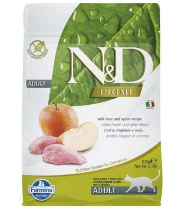 FARMINA N&D Prime Cat Boar and Apple Adult - dry cat food - 300 g