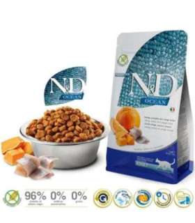 FARMINA N&D Ocean Herring Pumpkin&Orange Adult - dry cat food - 1,5 kg