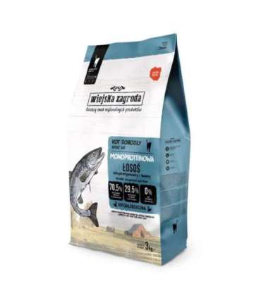 WIEJSKA ZAGRODA Monoprotein Salmon - dry cat food - 3kg