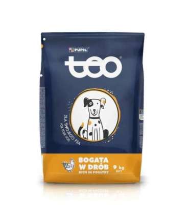TEO Rich in poultry - dry dog food - 9kg
