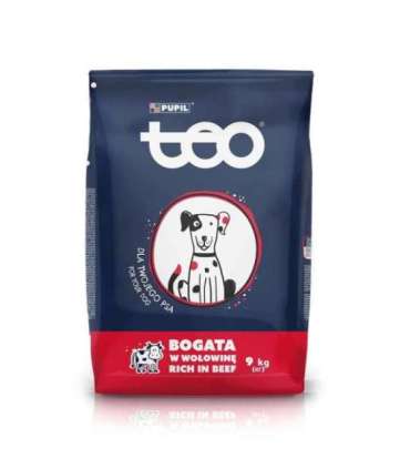 TEO Rich in beef - dry dog food - 9kg