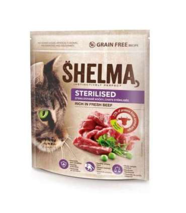 SHELMA Sterilised Rich in beef - dry cat food - 750g