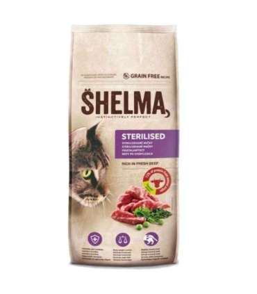 SHELMA Sterilised Beef - dry cat food - 8kg