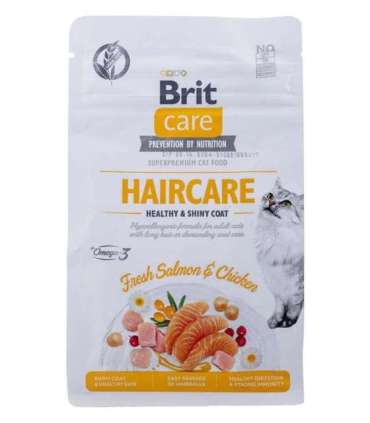 BRIT Care Grain Free Haircare Healthy & Shiny Coat - dry cat food - 400 g