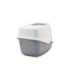 SAVIC Nestor White-Grey - Covered Cat Litter Box - 56x39x38.5 cm - 1 pc