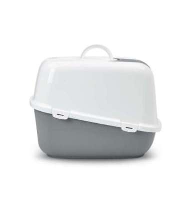 SAVIC Nestor Jumbo White-Grey – covered cat litter box – 66.5x48.5x46.5 cm – 1 pc.