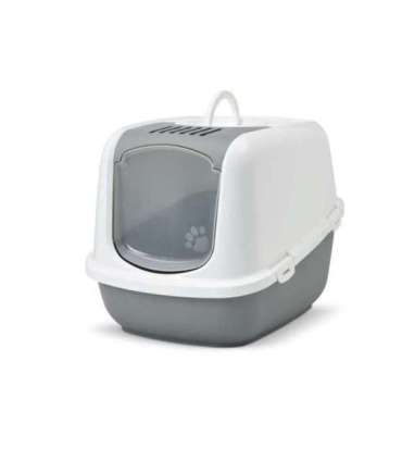 SAVIC Nestor Jumbo White-Grey – covered cat litter box – 66.5x48.5x46.5 cm – 1 pc.