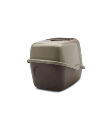 SAVIC Nestor warm gray-chocolate brown - covered cat litter box - 56x39x38.5 cm - 1 pc.