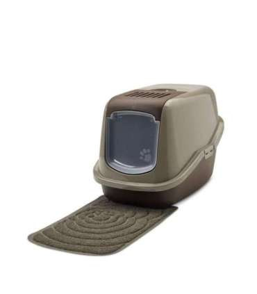 SAVIC Nestor warm gray-chocolate brown - covered cat litter box - 56x39x38.5 cm - 1 pc.