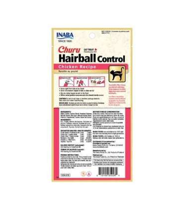 INABA Churu Hairball Chicken - cat treat - 4x14 g