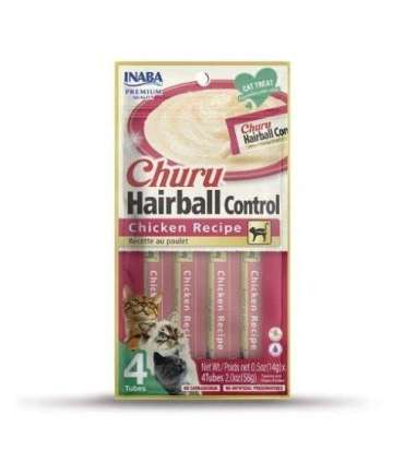 INABA Churu Hairball Chicken - cat treat - 4x14 g