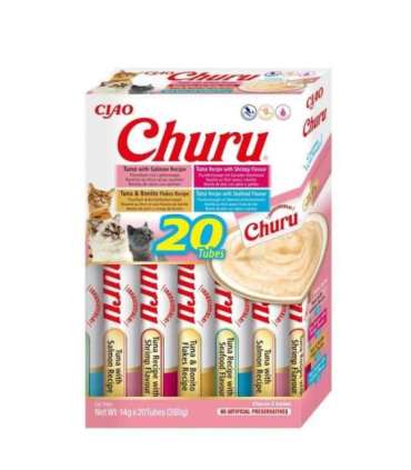INABA Churu Variety box Seafood - cat treats - 20 x 14g
