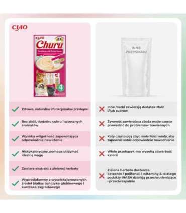 INABA Churu Tuna with shrimp flavour - cat treats - 4x14 g