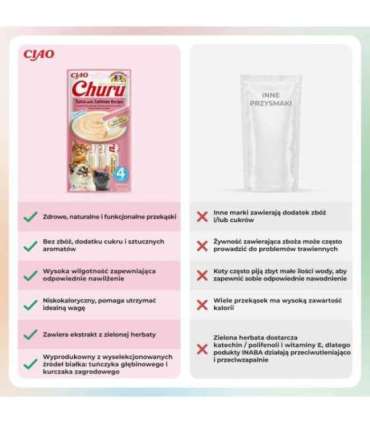 INABA Churu Tuna with salmon - cat treats - 4x14 g