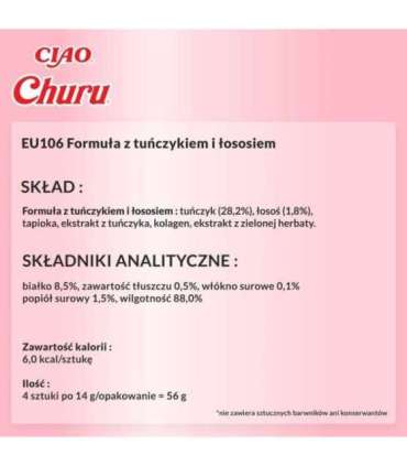 INABA Churu Tuna with salmon - cat treats - 4x14 g