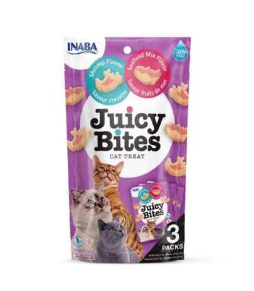INABA Juicy Bites Shrimp and Seafood - cat treats - 3x11,3 g
