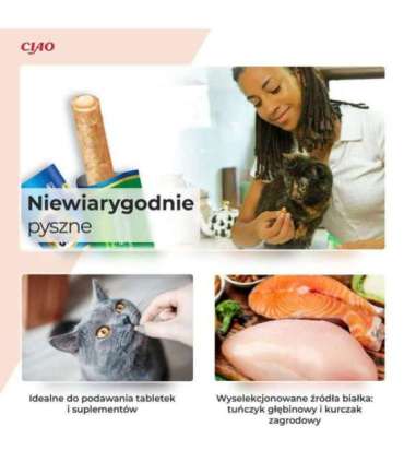 INABA Churu Rolls Chicken recipe wraps Tuna with scallop recipe - cat treats - 4x10 g