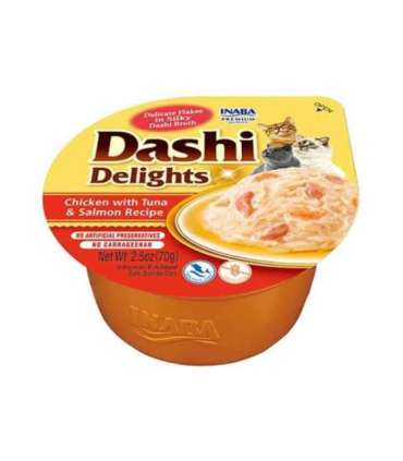 INABA Dashi Delights chicken tuna & salmon bouillon - cat treat - 70g
