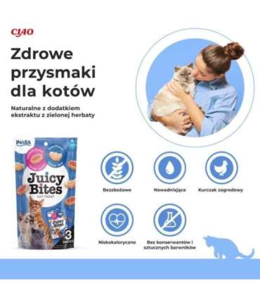 INABA Juicy Bites Chicken and tuna - cat treats - 3 x 11g