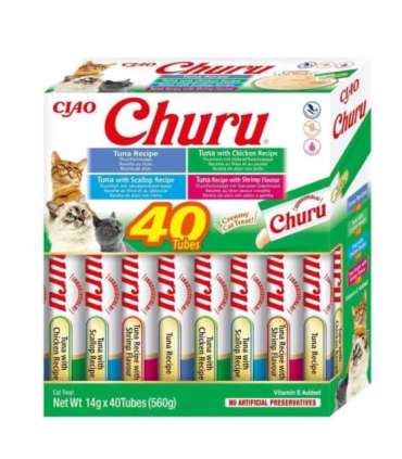 INABA Churu Variety box Tuna - cat treats - 40 x 14g