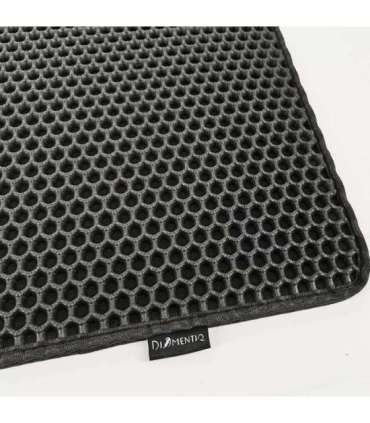 DIAMENTIQ Black rectangle box mat - cat litter tray mat - 45 x 60 cm