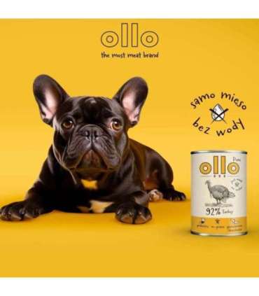 OLLO Pure Turkey - wet dog food - 850g