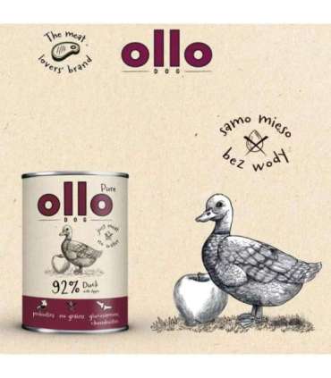 OLLO Pure Duck with apple - wet dog food - 400g