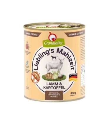 GRANATAPET Liebling's Mahlzeit Lamb and potato - wet dog food - 800g