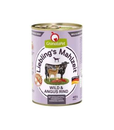 GRANATAPET Liebling's Mahlzeit Venison and angus beef - wet dog food - 800g